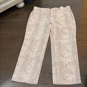 Banana Republic Snake Print Avery Ankle Pant - Size 12